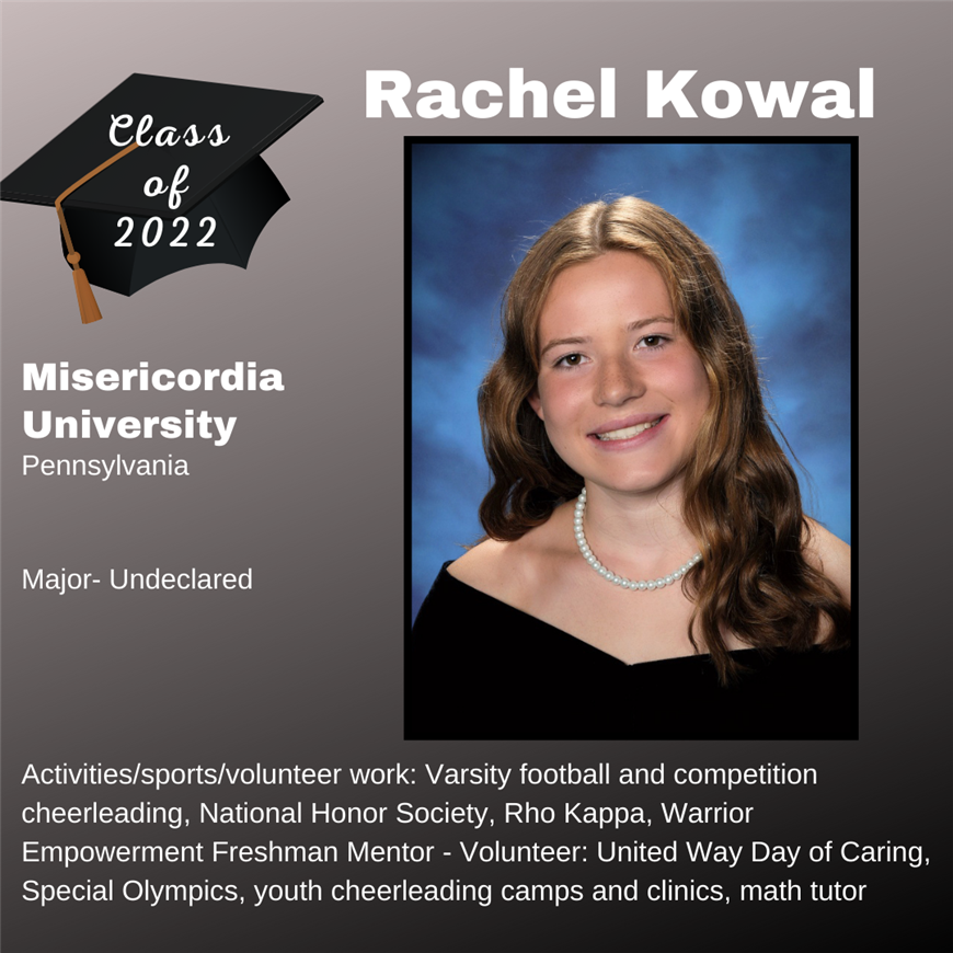 Top 25 Grad, Rachel Kowal
